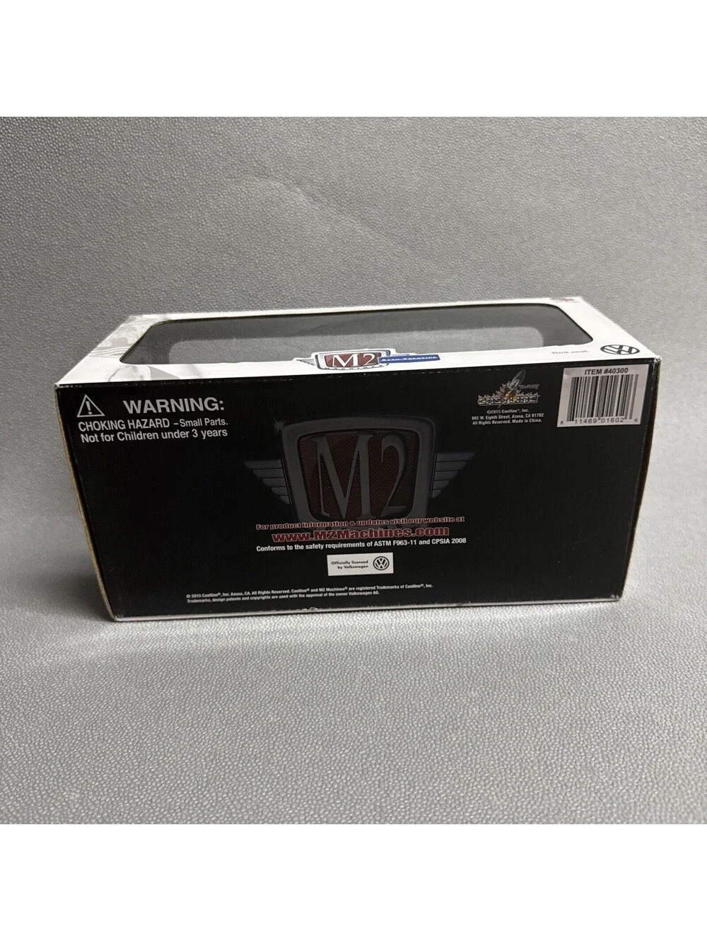 M2 Machines 1/24 1959 VW Microbus Deluxe USA Model S06 Silver Black Open Rag Top